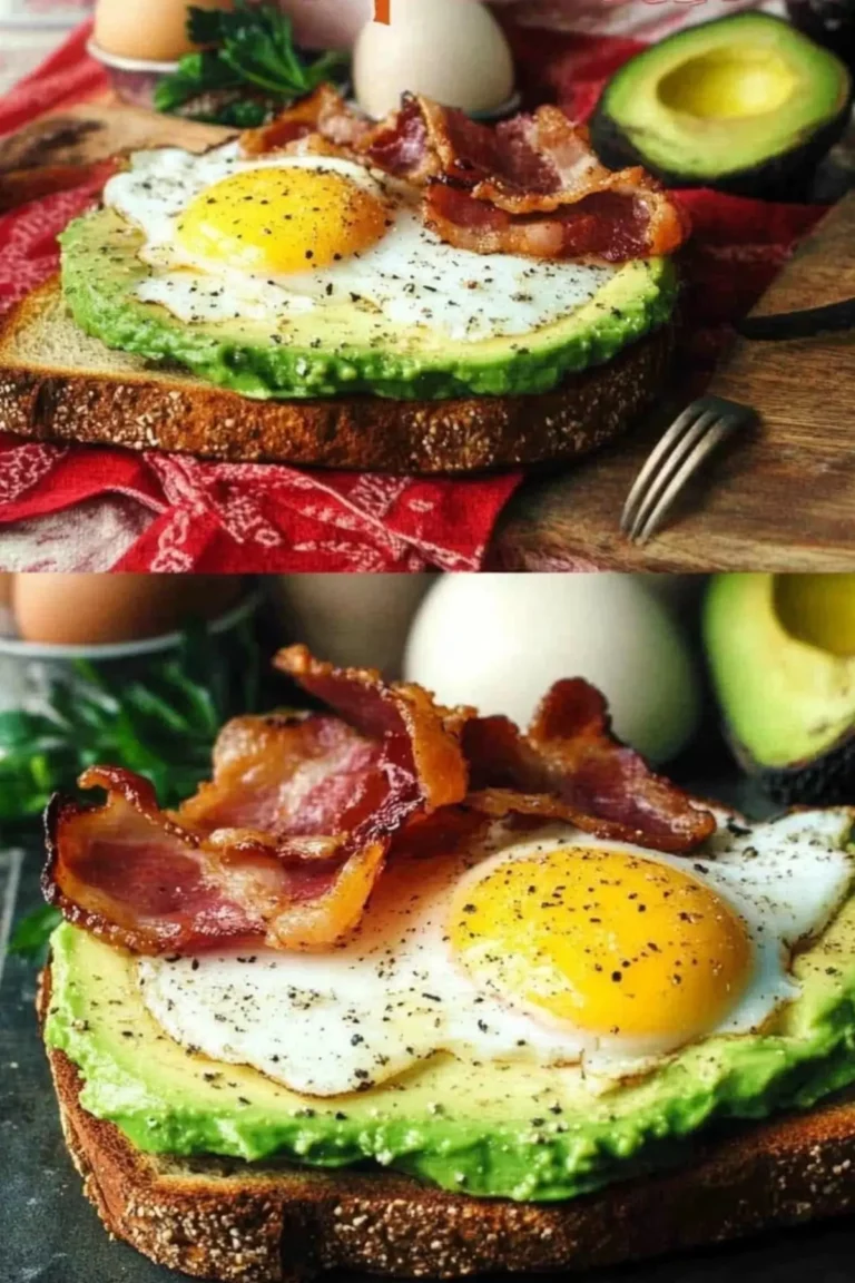 Avocado Toast with Bacon and Egg