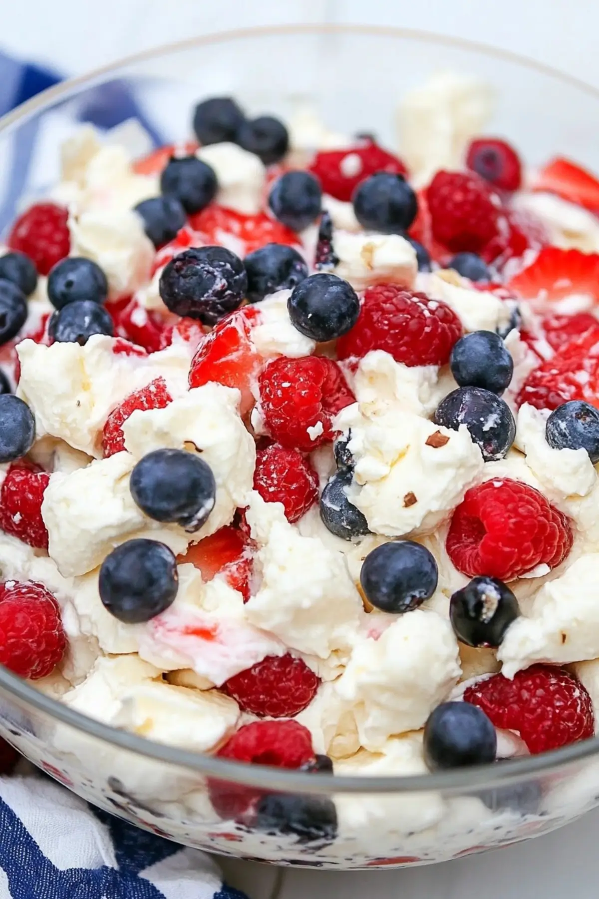 Red White and Blue Cheesecake Salad