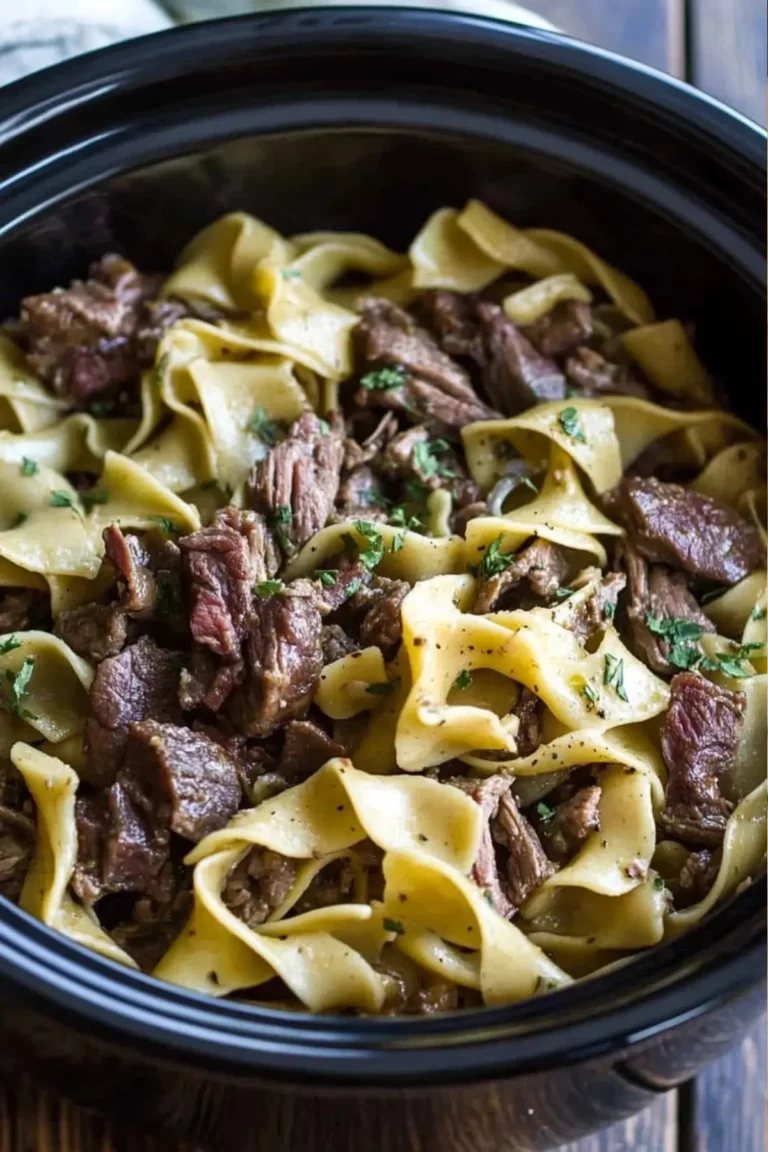 Slow Cooker Beef and Noodles