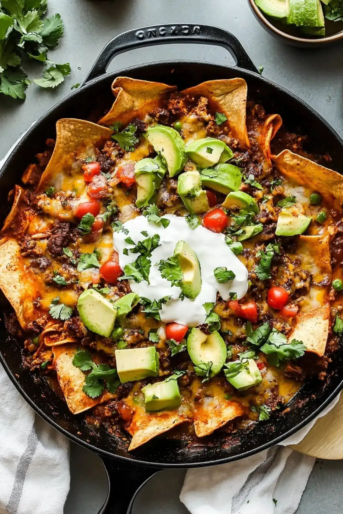 Beef Skillet Enchiladas