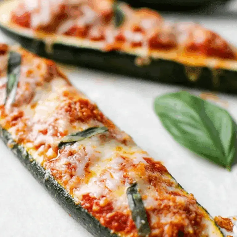 Easy Cheesy Baked Zucchini with Marinara – 5-Minute Recipe