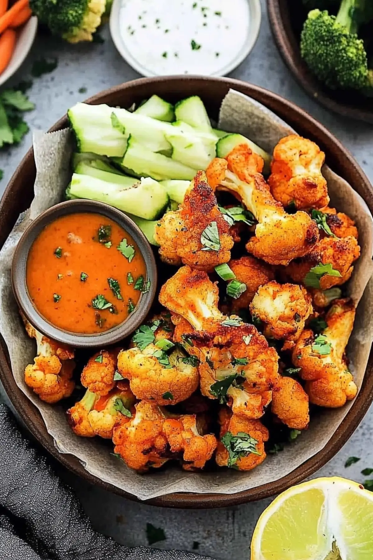Crispy Buffalo Cauliflower Wings