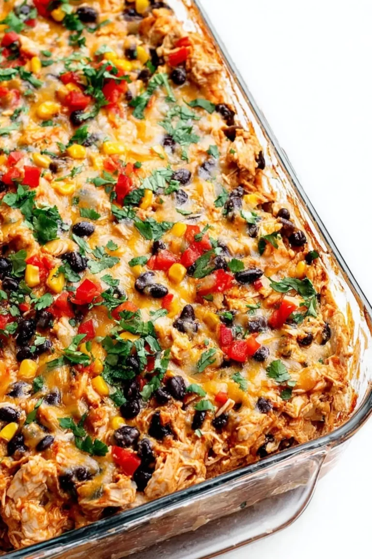 Easy Chicken Burrito Casserole