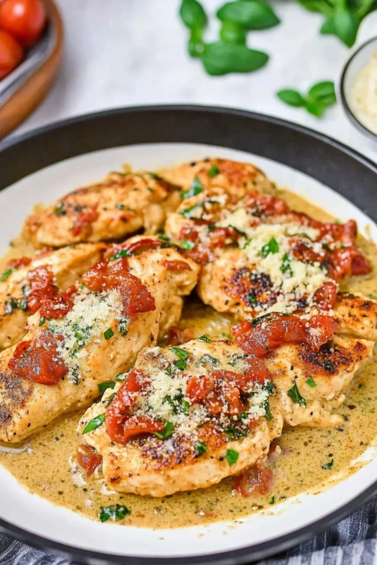 Keto Tomato Basil Chicken Skillet