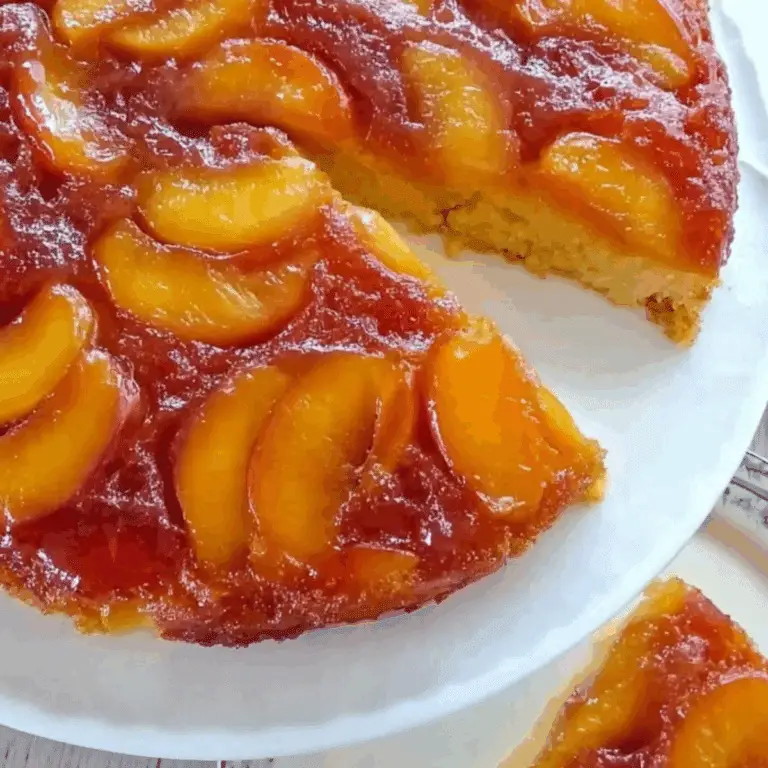 Nectarine Upside Down Cake, a moist and fruity dessert