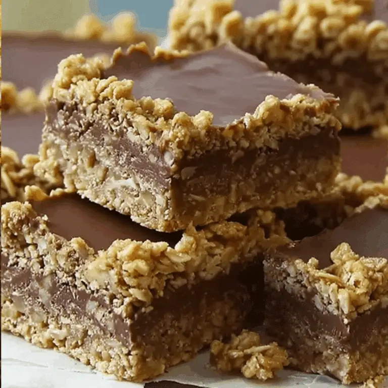 No-Bake Chocolate Oat Bars Recipe with Peanut Butter and Oats