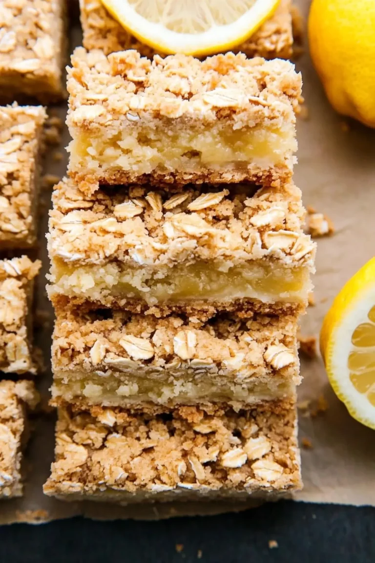 Oatmeal Lemon Crumble Bars