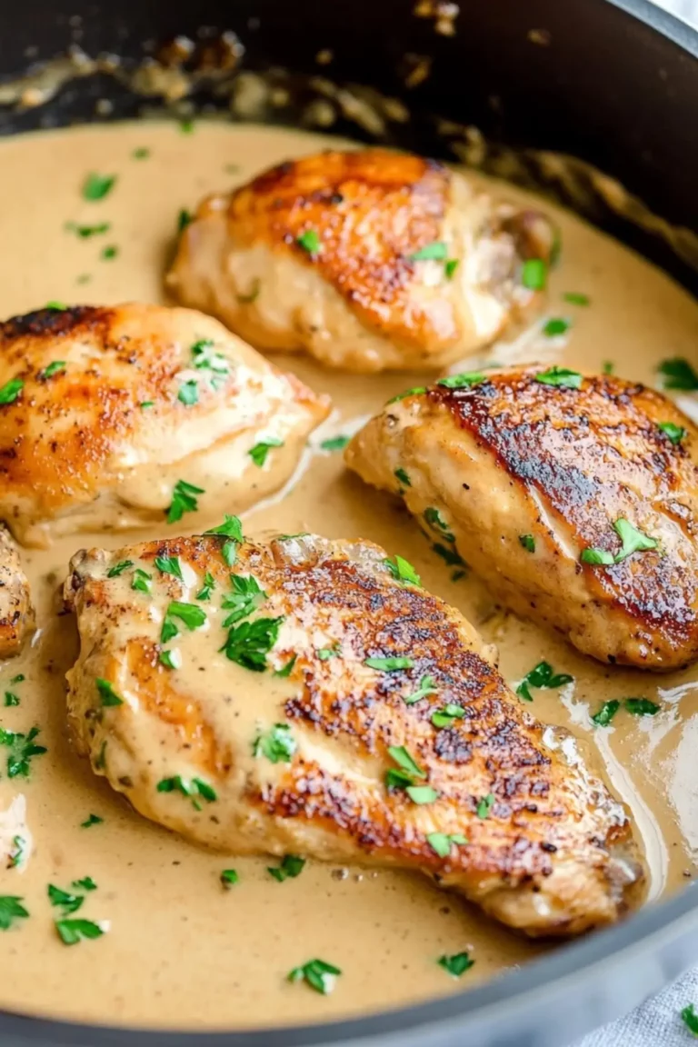 One Pan Creamy Garlic Chicken