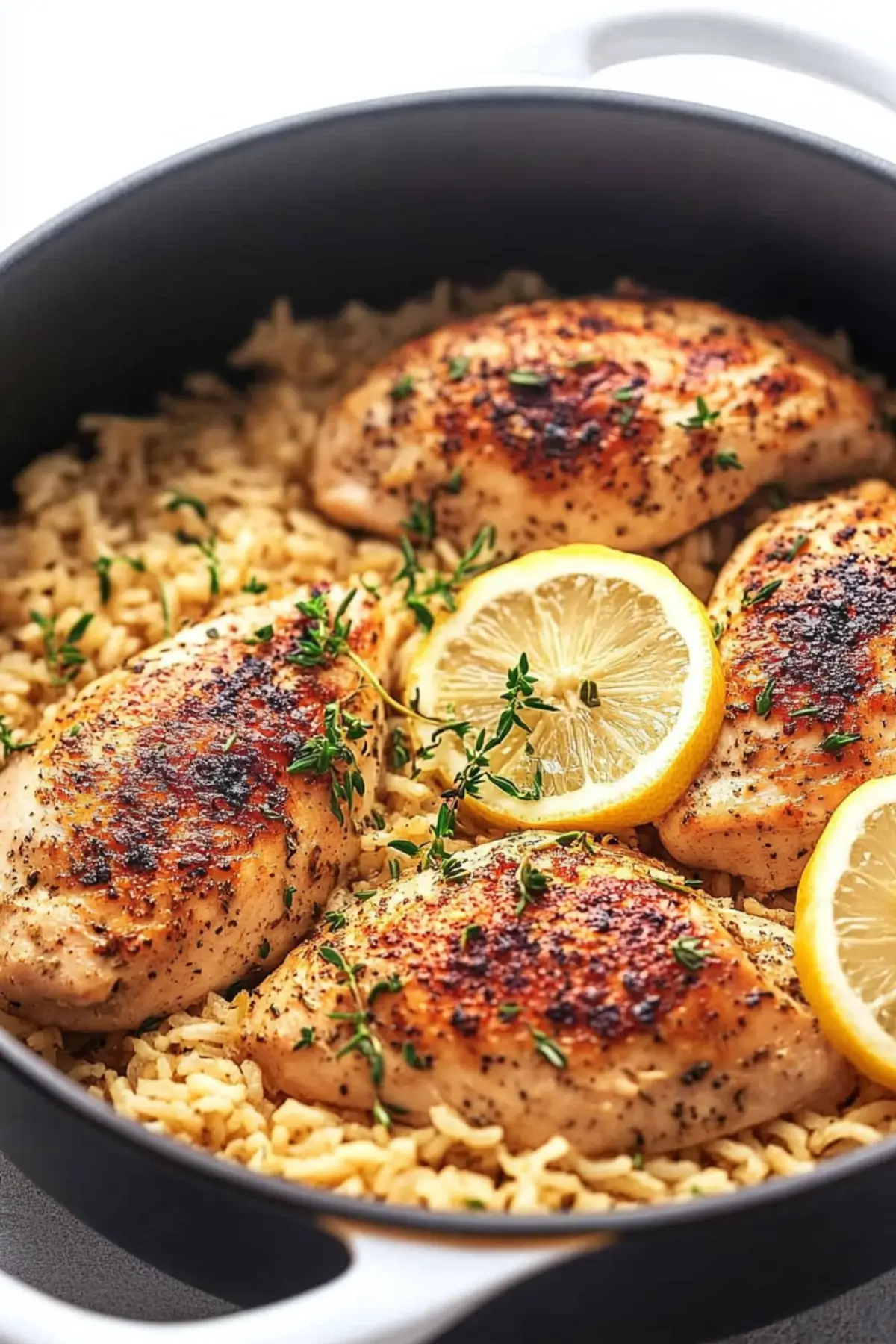 One Pot Lemon Herb Chicken and Rice
