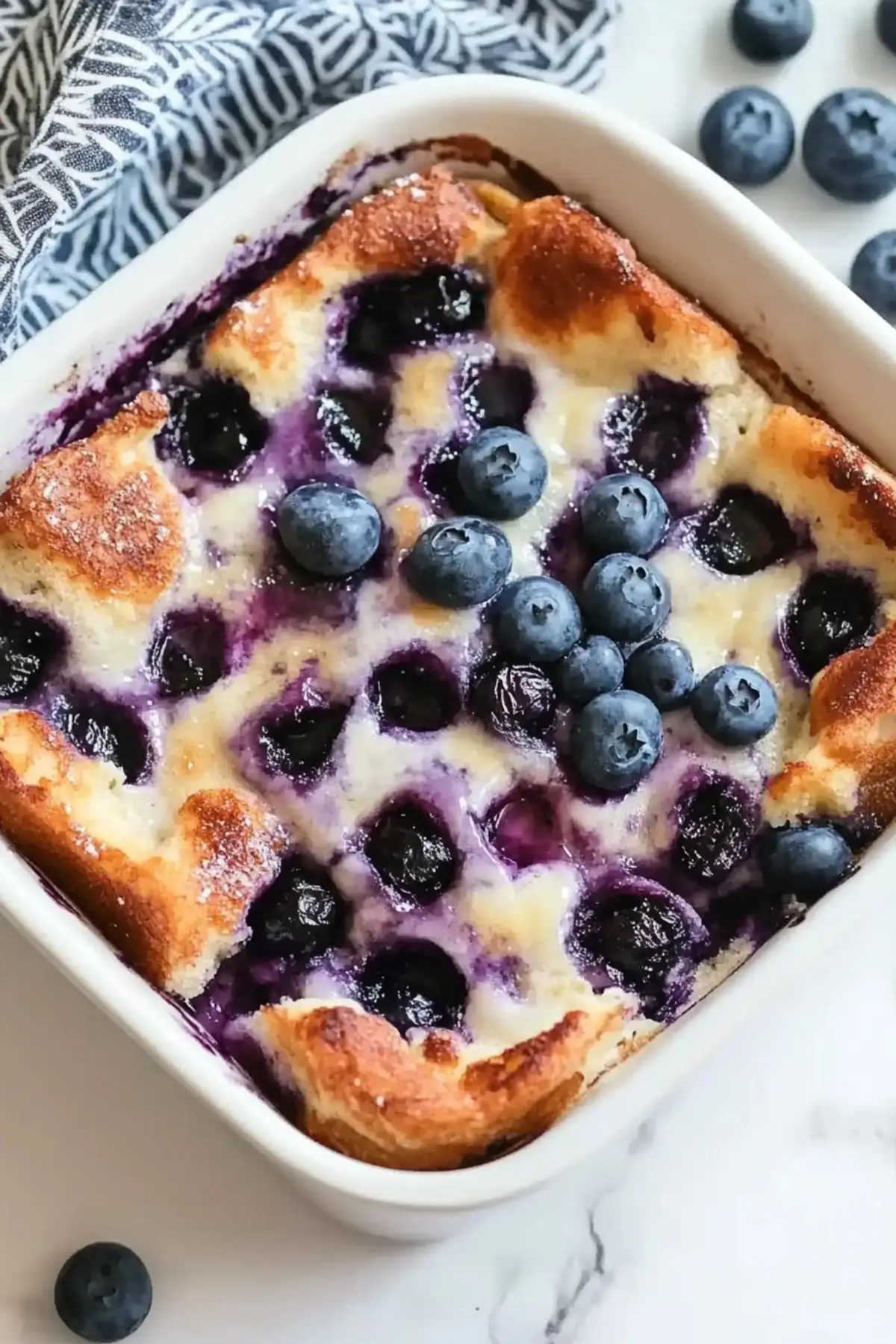 Overnight Blueberry French Toast Casserole