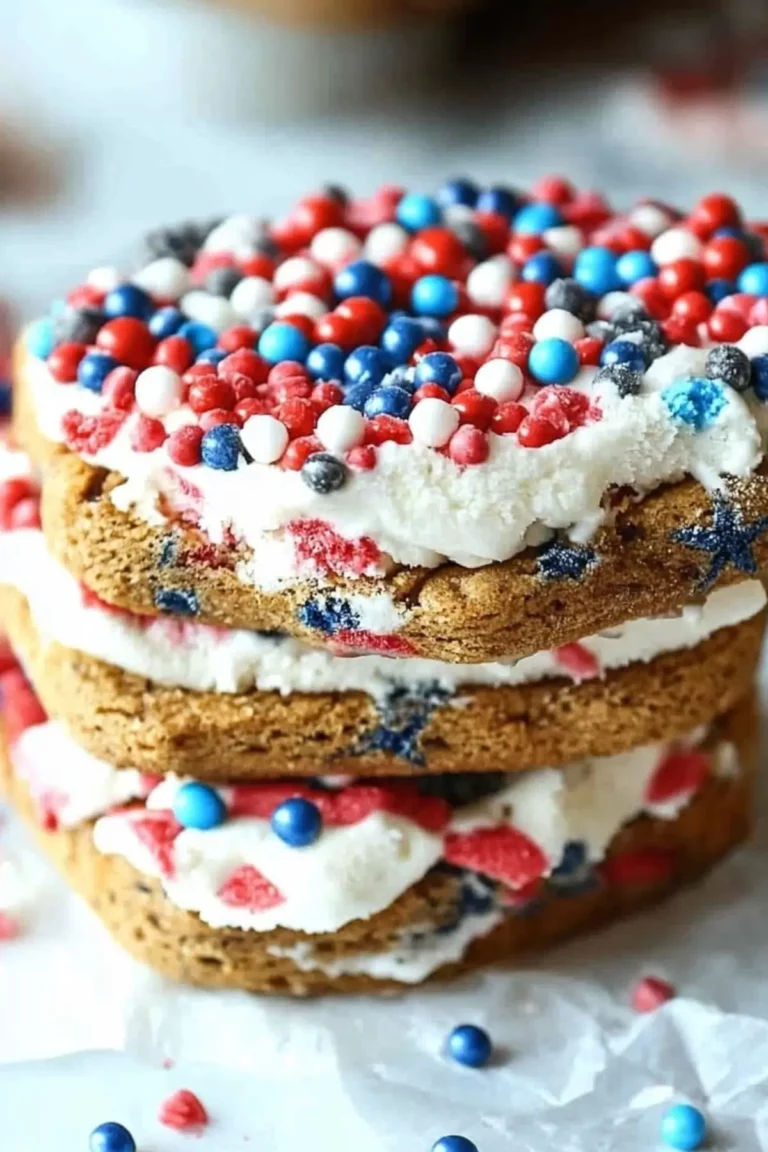 Patriotic Ice Cream Sandwiches