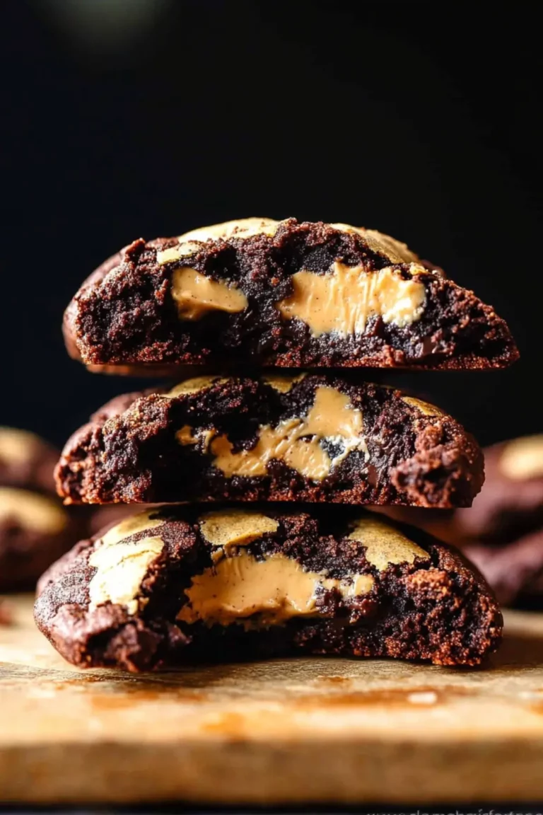 Peanut Butter Filled Brownie Cookies