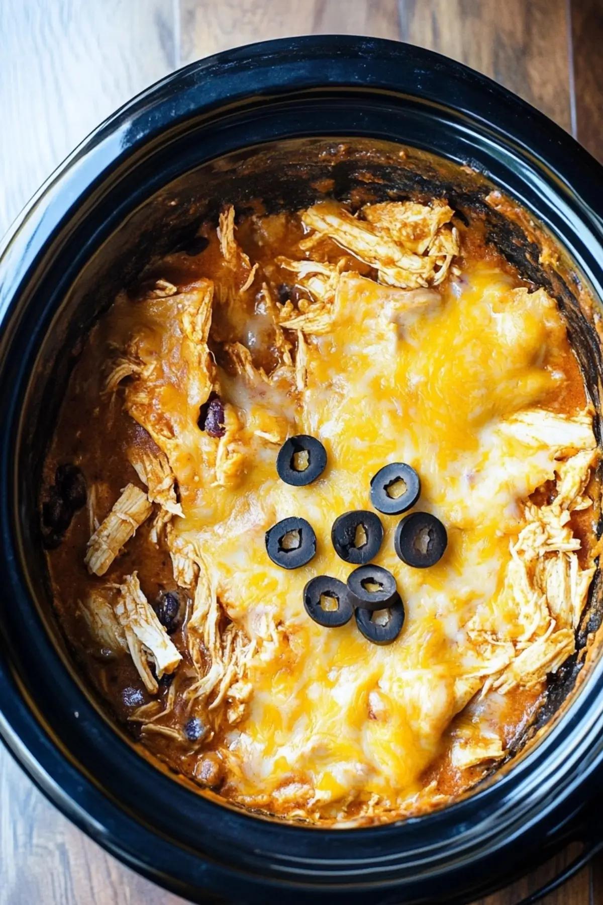 Slow Cooker Chicken Enchilada Casserole