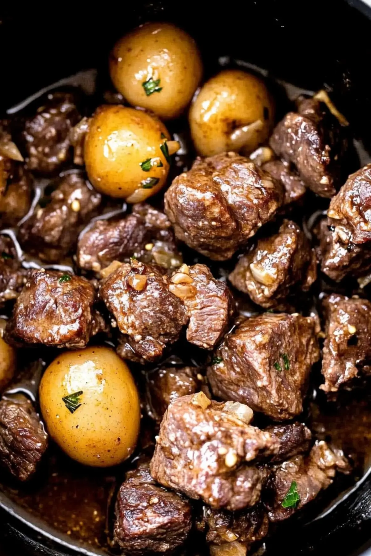 Slow Cooker Garlic Butter Beef Bites