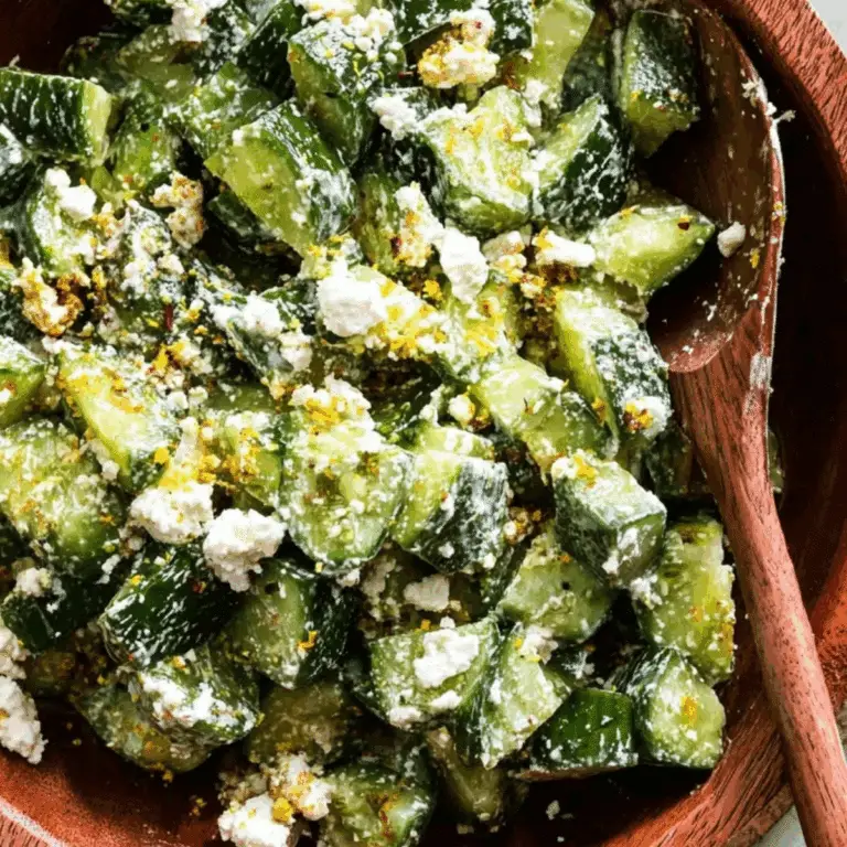 Smashed Cucumber Salad with Feta – Easy and Refreshing Recipe