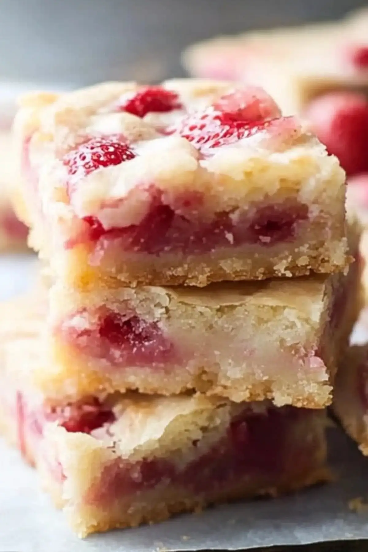 Strawberry Lemon Blondies