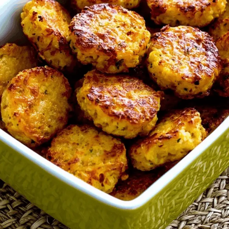 Cheesy Baked Cauliflower Tots served golden and crispy