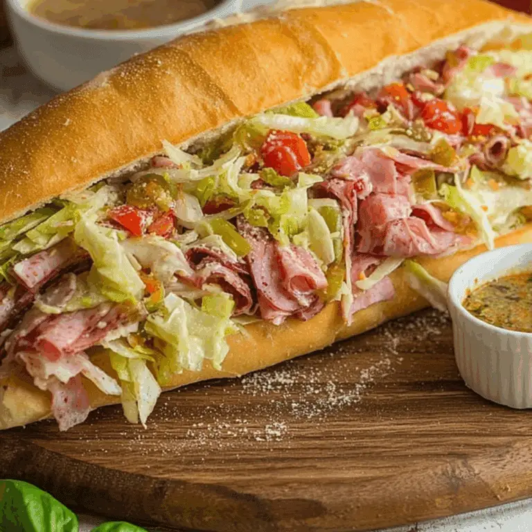 Chopped Italian Sandwich recipe with Italian meats and provolone