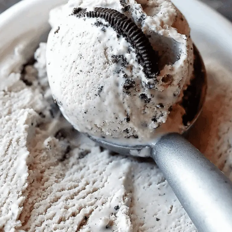 Homemade Cookies and Cream Ice Cream in a bowl