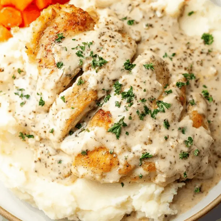 Cream Cheese Chicken recipe with creamy garlic herb sauce