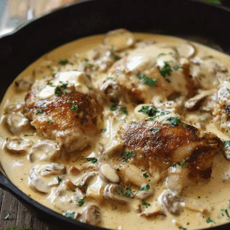 Creamy Coq Au Riesling served with fresh bread