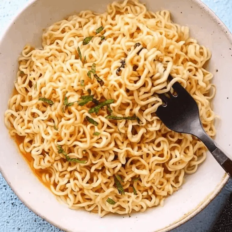 Garlic butter ramen noodles recipe with rich butter and garlic flavor