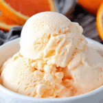 Orange Creamsicle Ice Cream served in a bowl