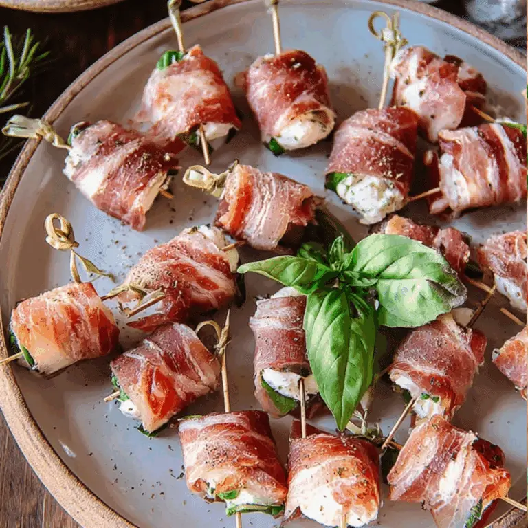 Prosciutto Wrapped Mozzarella Bites – Easy 4-Ingredient Appetizer