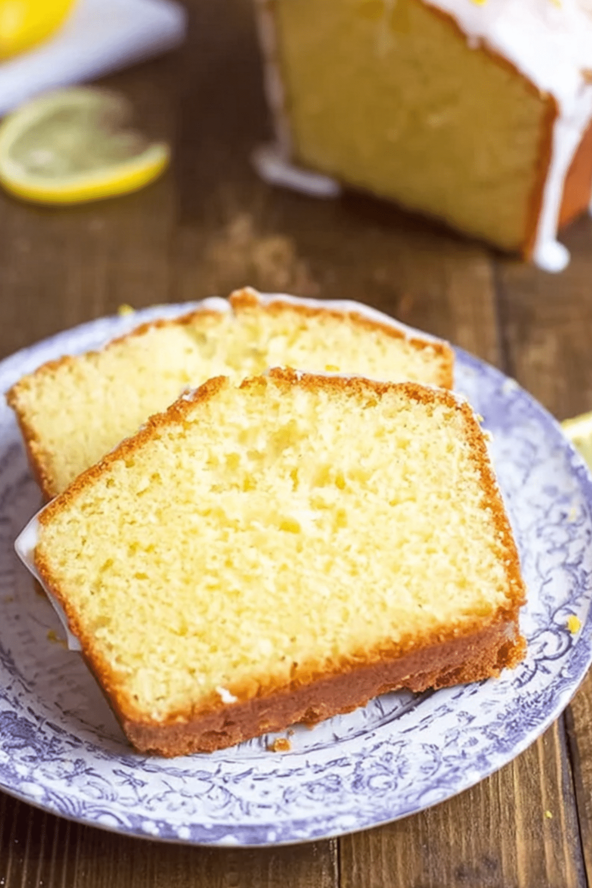 "Starbucks Copycat Lemon Loaf with lemon glaze"