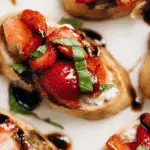 Strawberry Bruschetta with ricotta and balsamic