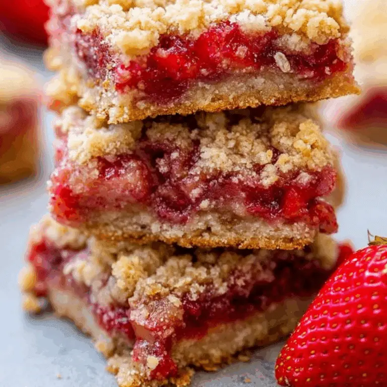 Strawberry Oatmeal Crumble Bars – Easy 10-Minute Recipe