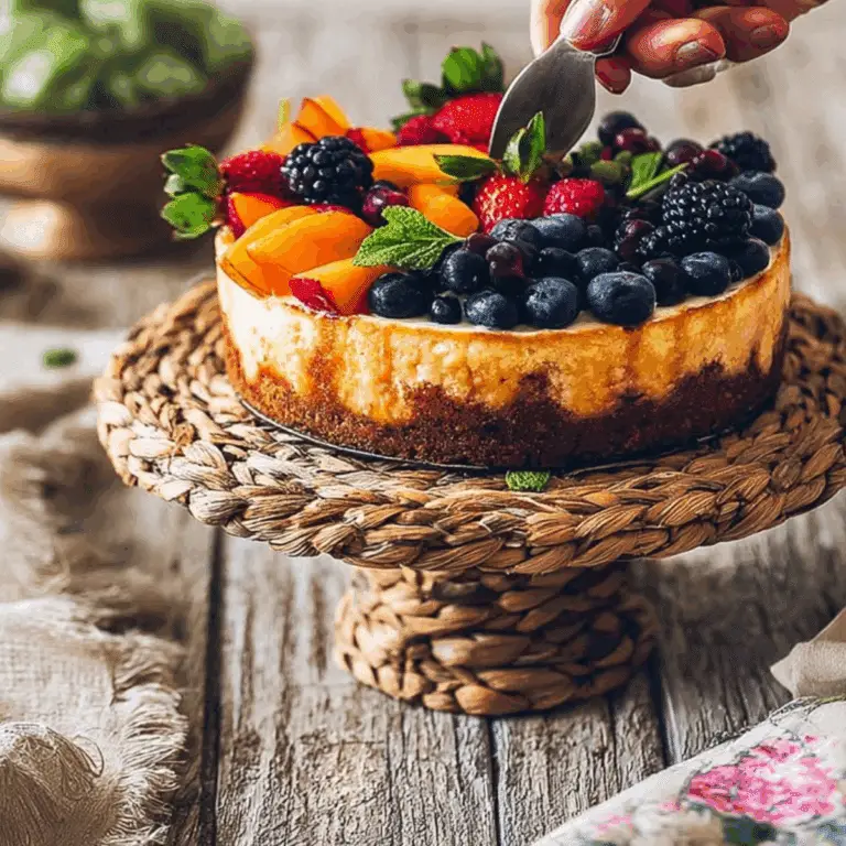 Summer Berry and Peach Cheesecake – Easy & Delicious Recipe