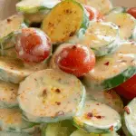 tajin cucumber salad with creamy chili-lime dressing