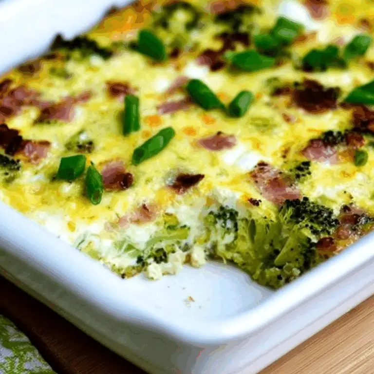 Broccoli Ham Mozzarella Egg Bake – Best Low-Carb Recipe