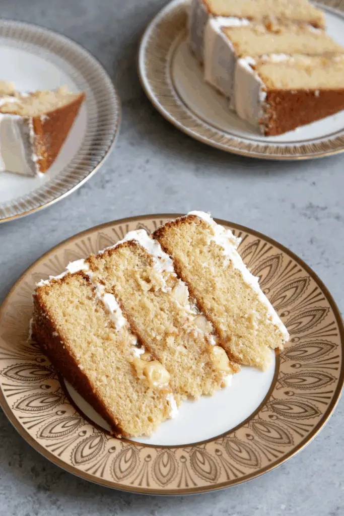 Apple Cider Layer Cake with creamy apple buttercream and apple filling
