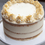 Apple Cider Layer Cake with creamy apple buttercream and apple filling
