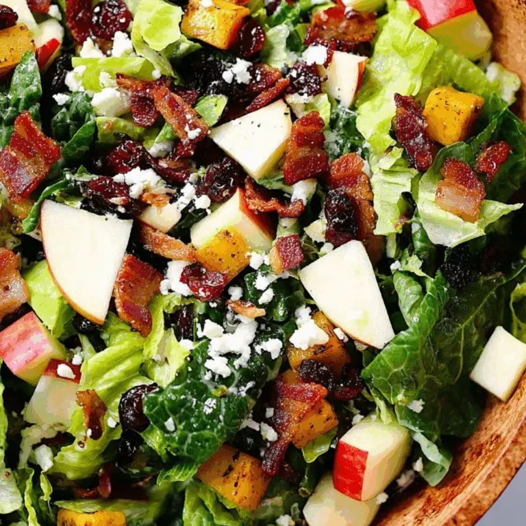 Autumn Chopped Salad with apples, cranberries, and pecans