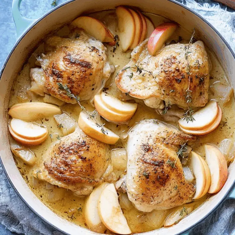 Baked Chicken with Apples - Fall Recipe with Chicken Thighs and Apples