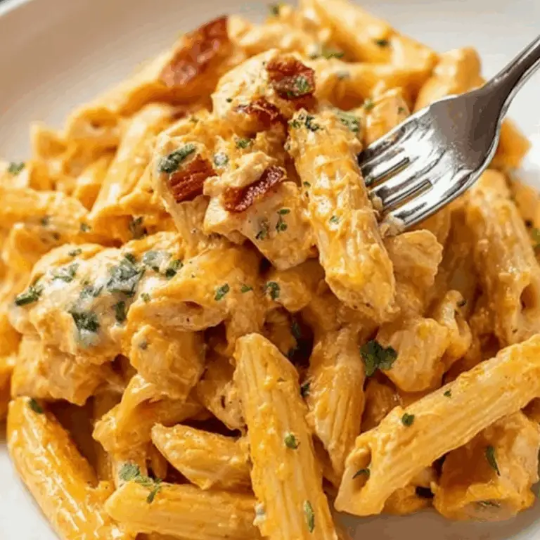 buffalo chicken pasta creamy and spicy dish