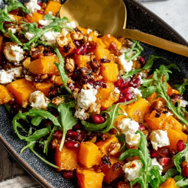 butternut squash feta salad with roasted squash and feta cheese