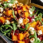 butternut squash feta salad with roasted squash and feta cheese