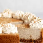 Chai Cheesecake Recipe with spices and whipped cream