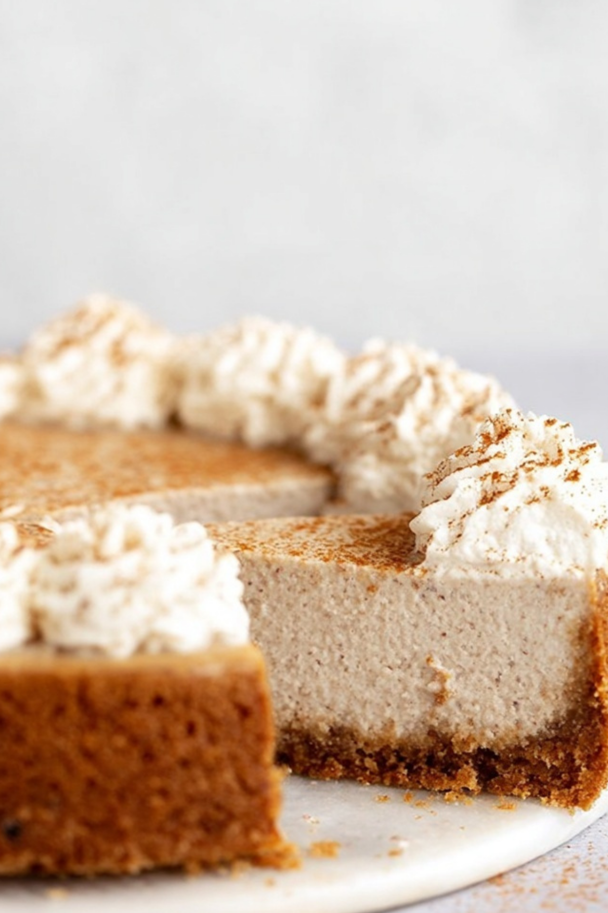 Chai Cheesecake Recipe with spices and whipped cream