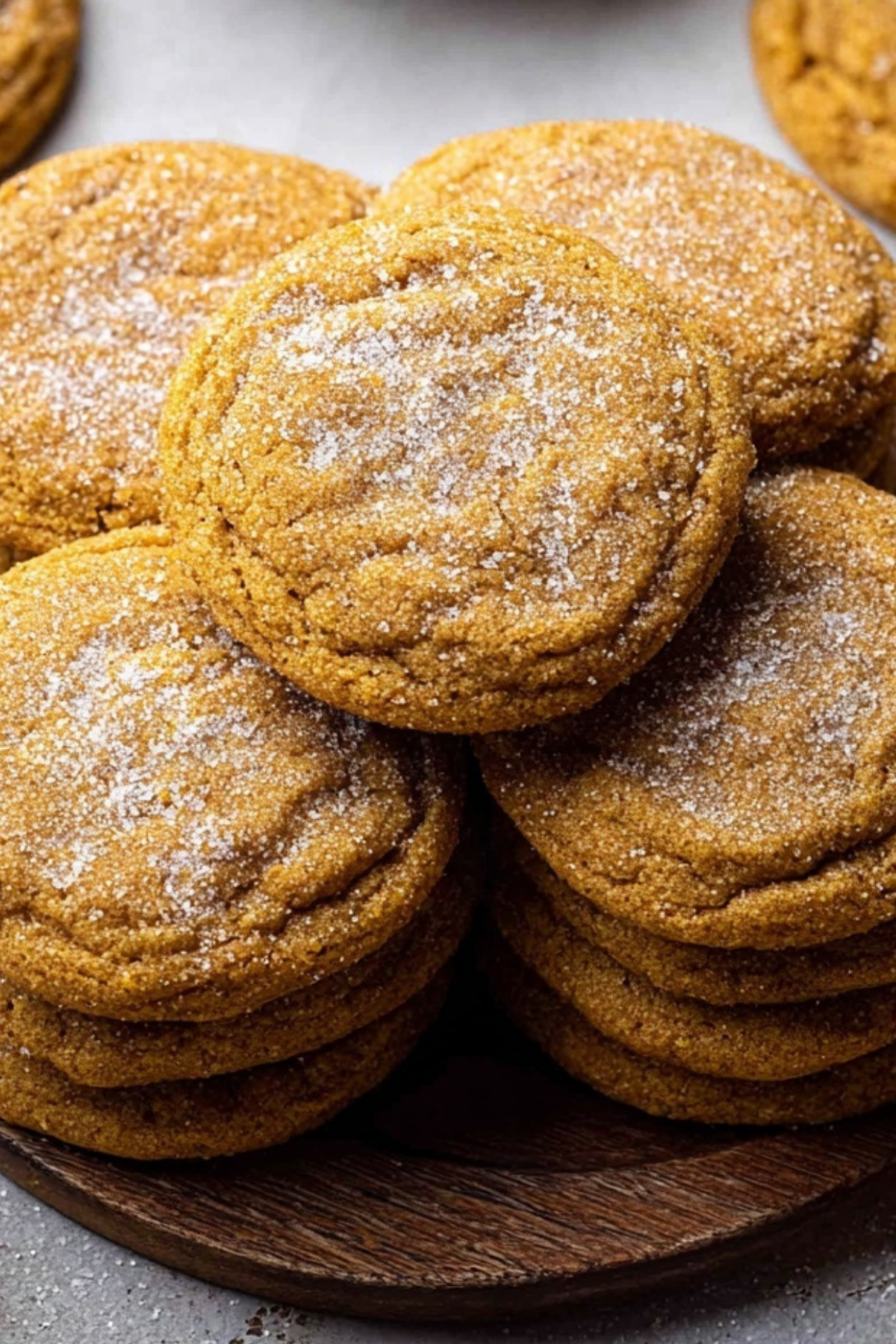 Chewy Pumpkin Cookies with spiced sugar topping