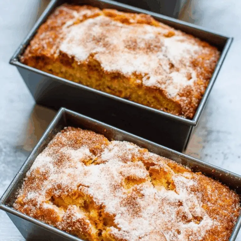 Cinnamon Sugar Pumpkin Bread with a crunchy topping