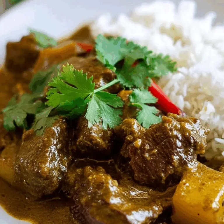 coconut beef curry recipe with tender beef and creamy coconut milk