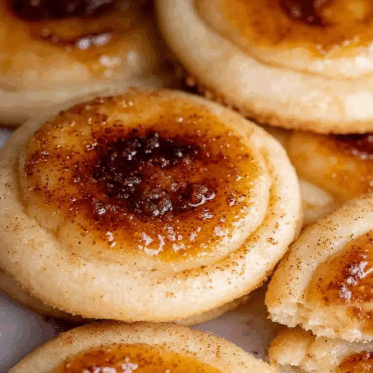 Creme Brûlée Cookies with caramelized sugar topping and pastry cream