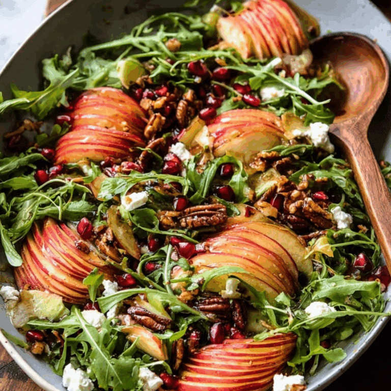 Honeycrisp Apple and Feta Salad with creamy feta and crunchy nuts
