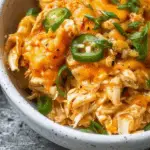 Delicious Jalapeño Buffalo Chicken Casserole with fresh vegetables