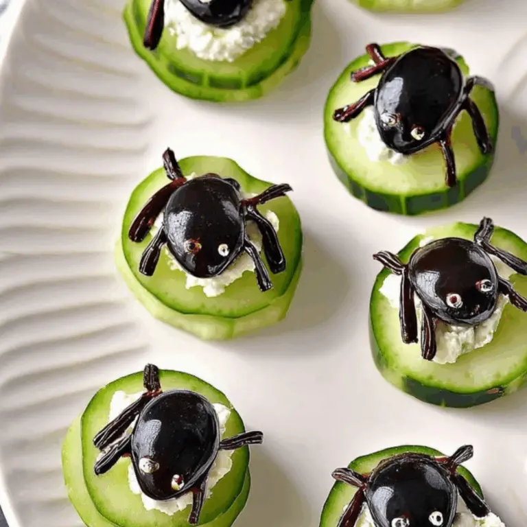 Keto Spider Cucumber Appetizer Bites – Fun Halloween Snacks